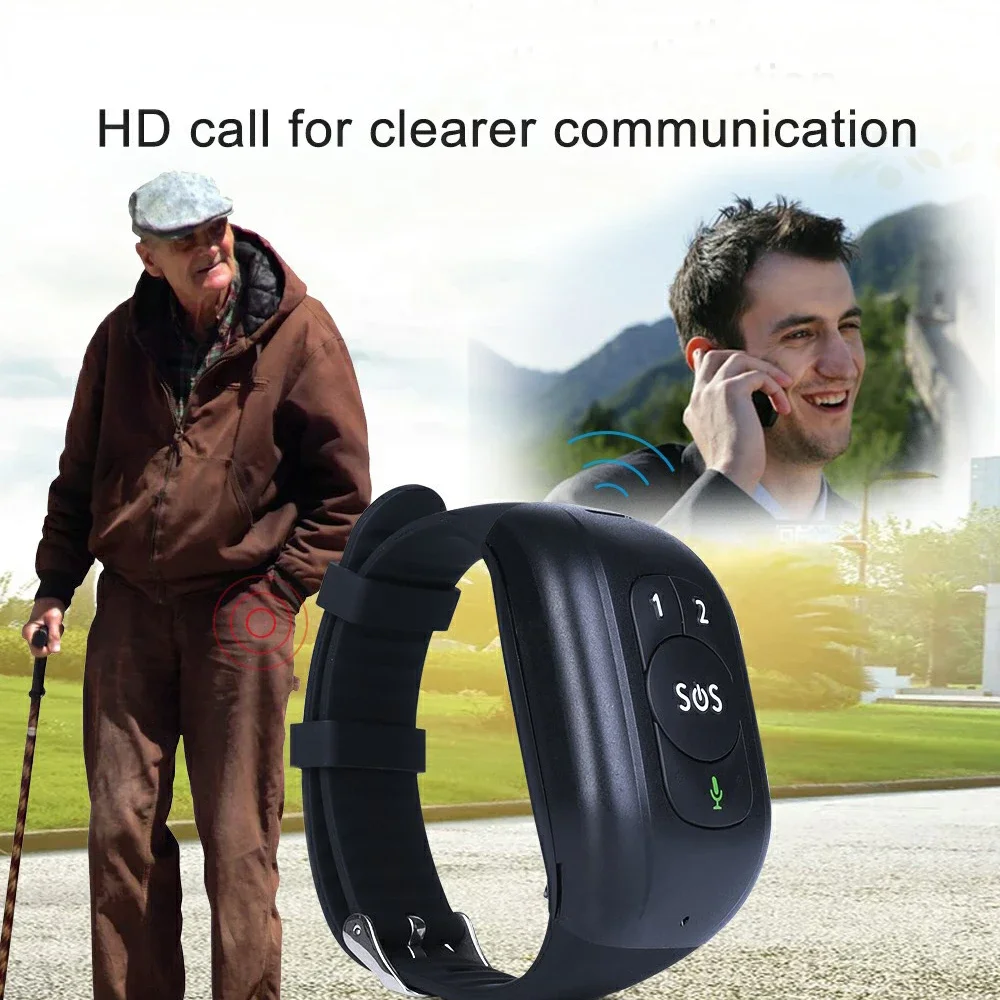 GPS Tracking Bracelet para Elder, Smart Locator, Fall Detection Alert, SOS Button, Emergency Call, 1000mAh Waterproof Tracker, 4G