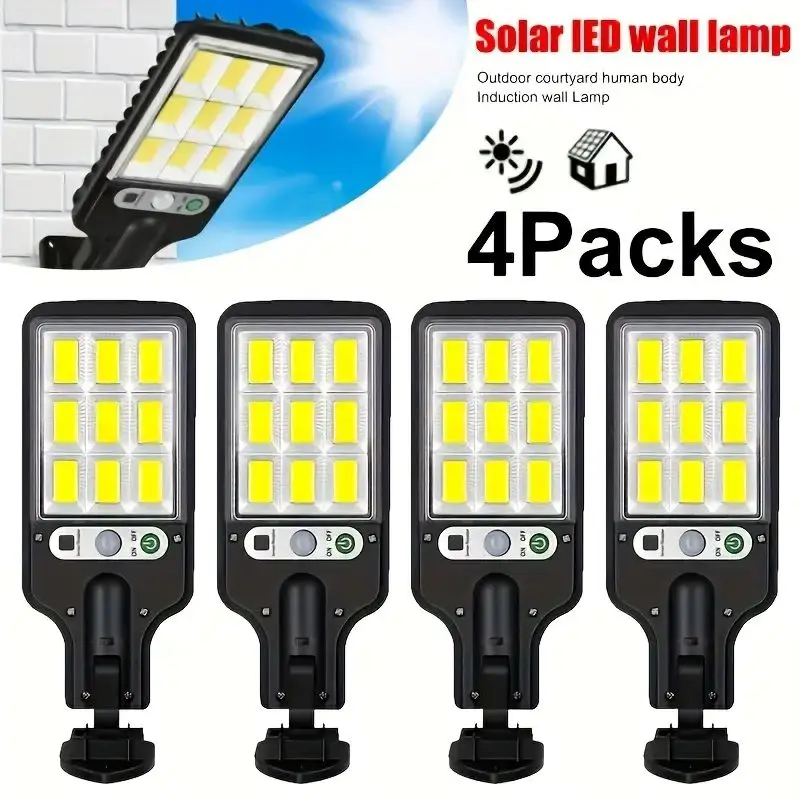1/2/3/4 PCS Solar Lights Outdoor Sensor Street Lights Intelligent Lighting Fixtures Are Very Suitable for Garden Corridors