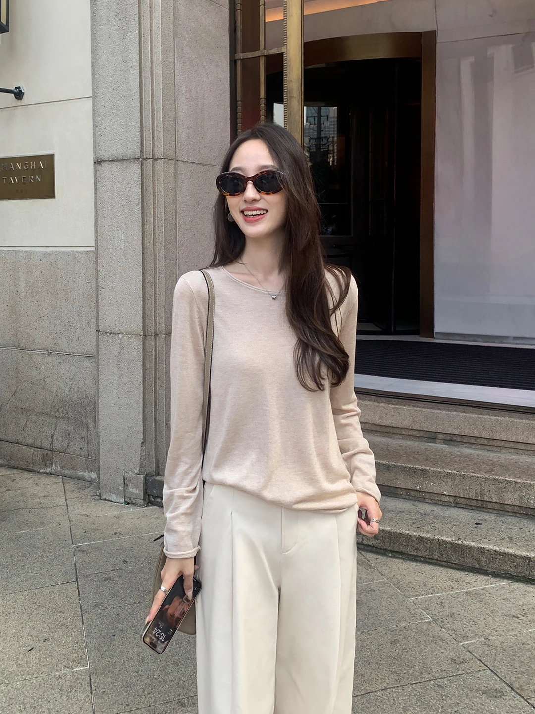 

Maven Lin Women's Loose Long Sve Knitted Sweater Casual Sle Wool Blend Comfortable Top Lenzing Rayon Fabric