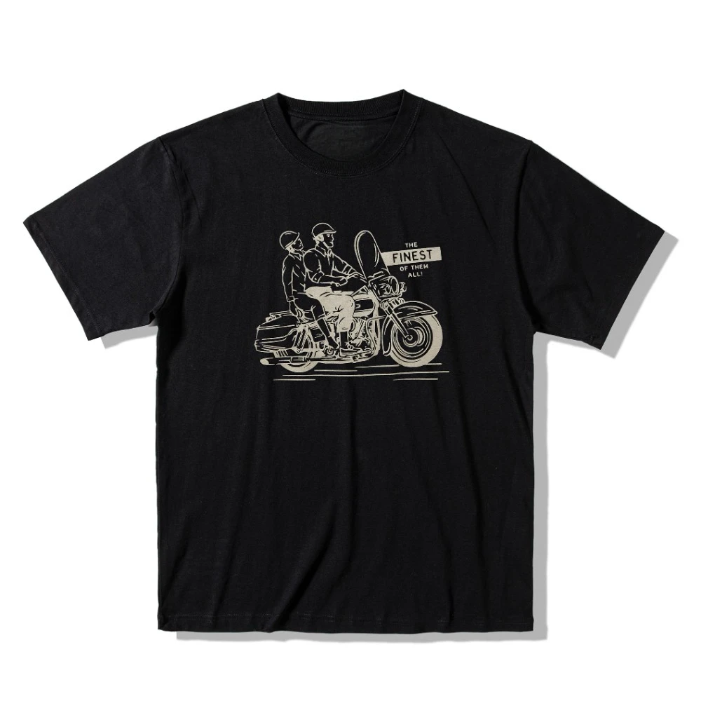 

2025 Summer Vintage Motorcycle Print Motorcycle Racing Wear Sweat Woker Men's T-shirt Men's and Women's Cycling Casual Tee