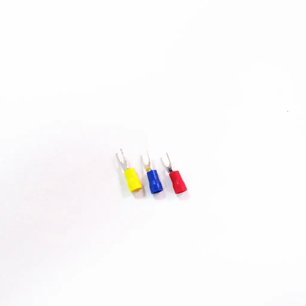

Insulated Electrical Wire Terminal Fork Spade Crimping Connectors Kit for Automotive Alarm System Wiring