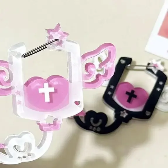 

Keychain Bag Charms Acrylic Pendant Decoration Carabiner Backpack Pendant Handbook Decoration Gifts