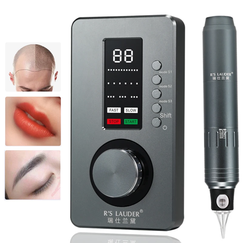 

JiDragon SMP роторная тату-машинка для головы, профессиональный перманентный макияж, микроблейдинг, брови, губы, набор микропигментации, принадлежности