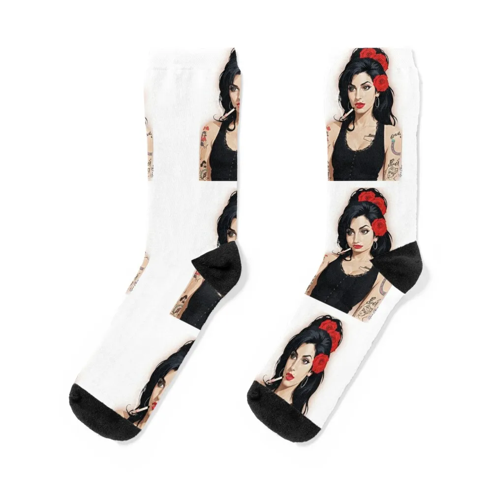

Amy Winehouse - Gaze of Fame#1 Socks man winter soccer anti-slip gifts Socks Men Women's