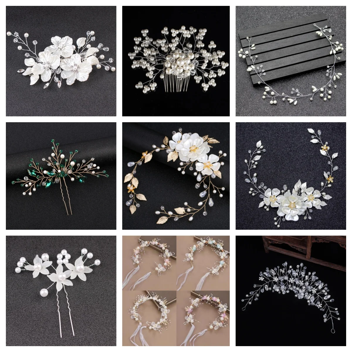 

Bridal Crystal Pearl Flower Hair Clip Hair Jewelry Wedding Hair Accessory Luxury