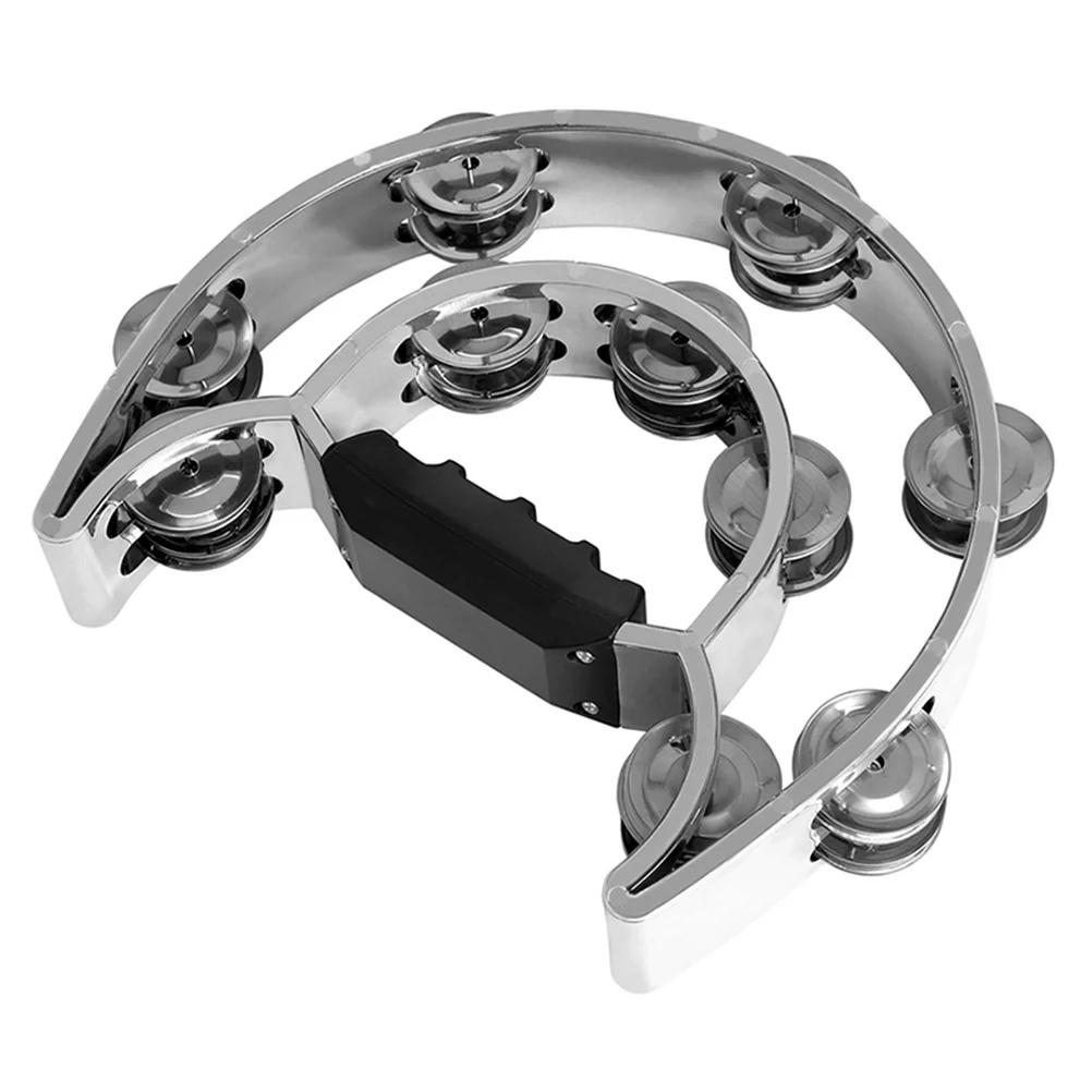

Double Row Tambourine Handheld Percussion Instrument for Music Education Party Band Performances Double Row Tambourine