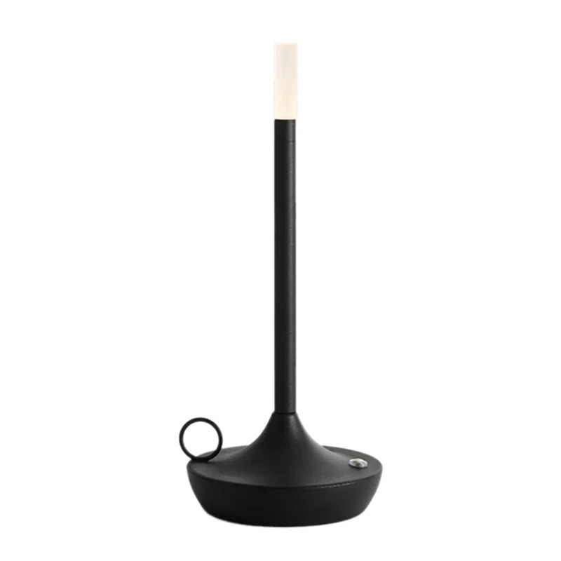 

ABUP-3X Aladdin Candlelight Camper Table Lamp Rechargeable Camper Warm Light Candle Lamp Dinner Atmosphere Table Lamp Black