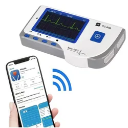 Handheld dynamic electrocardiogram monitor, heart rate monitor, Bluetooth electrocardiogram recorder, App data storage