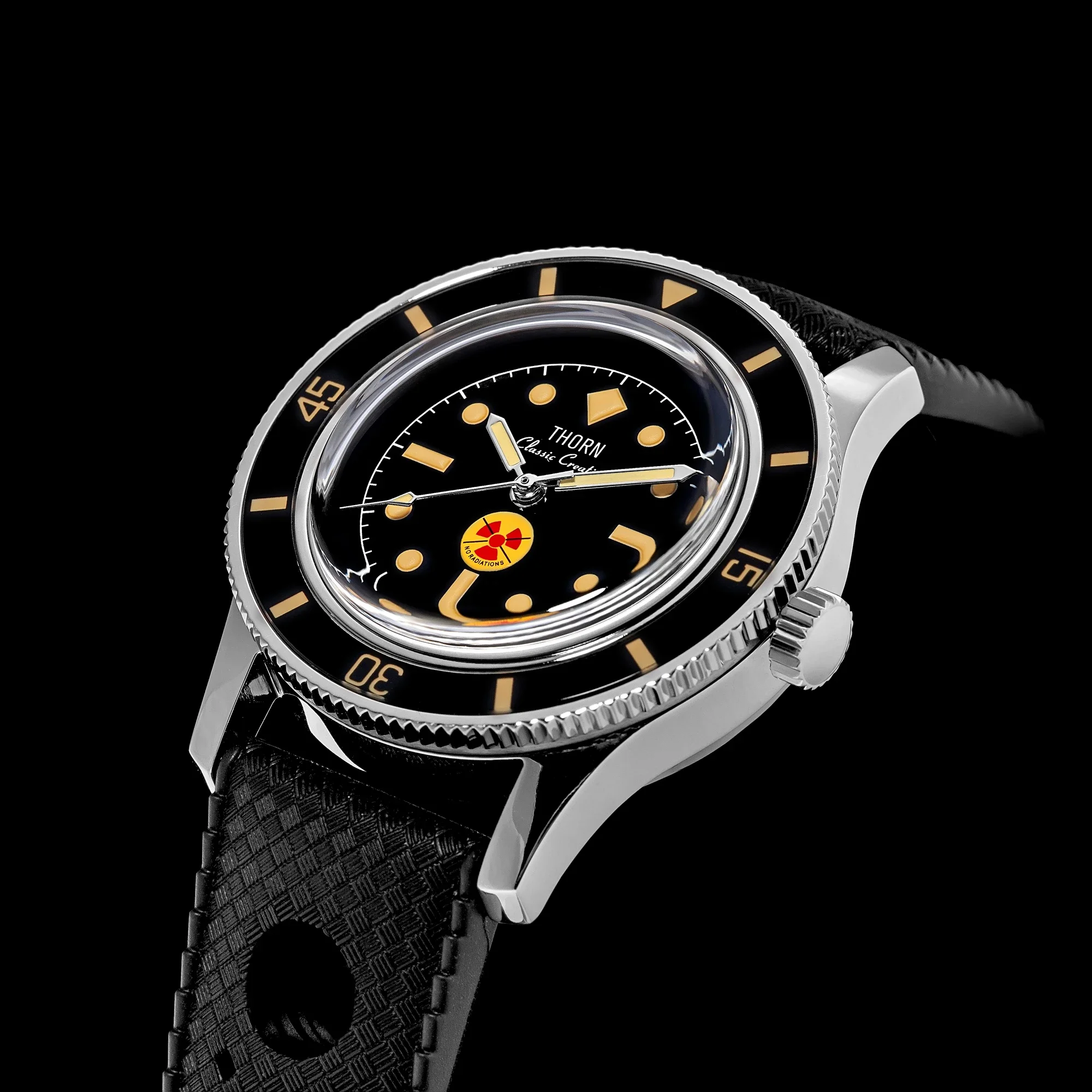 【T009】THORN Watch Titanium 38mm diameter retro Fifty Xun non-radiation watch Fashion trend men's watch PT5000 movement