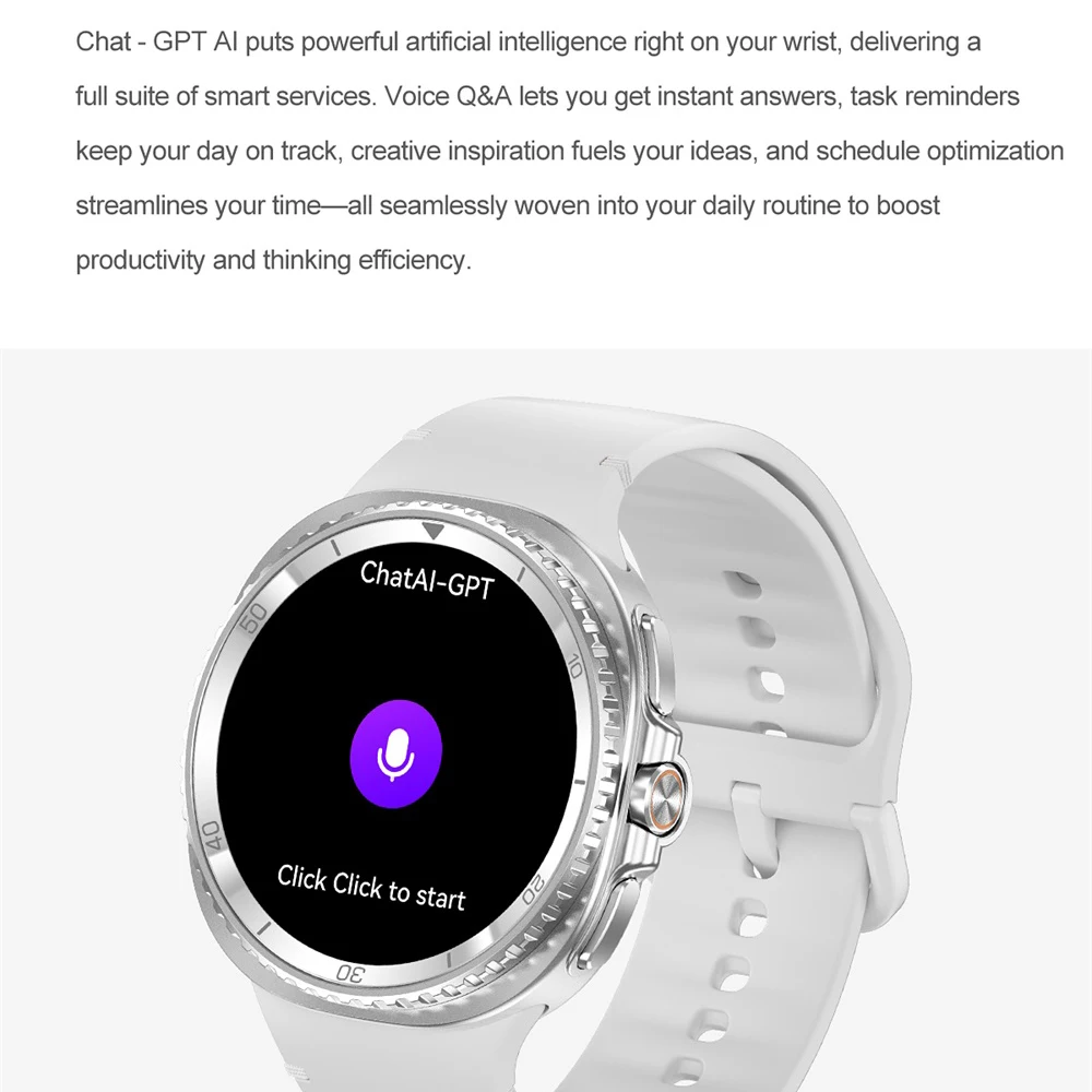 Jam Tangan Pintar Luar Ruangan Jam Tangan Panggilan Gigi Biru NFC Jam Tangan Pintar Tahan Air Denyut Jantung Asisten Suara Gelang Musik Olahraga Kebugaran