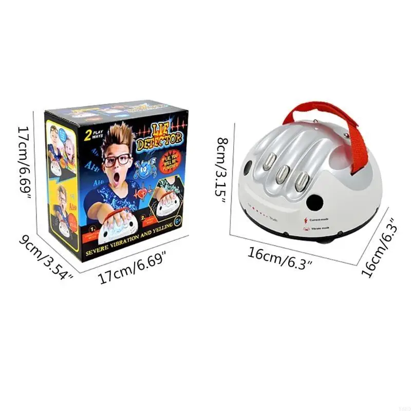 Y88D Dispositif test polygraphique réglable drôle Tricky, Micro Electric Shock pour jeu fête mention