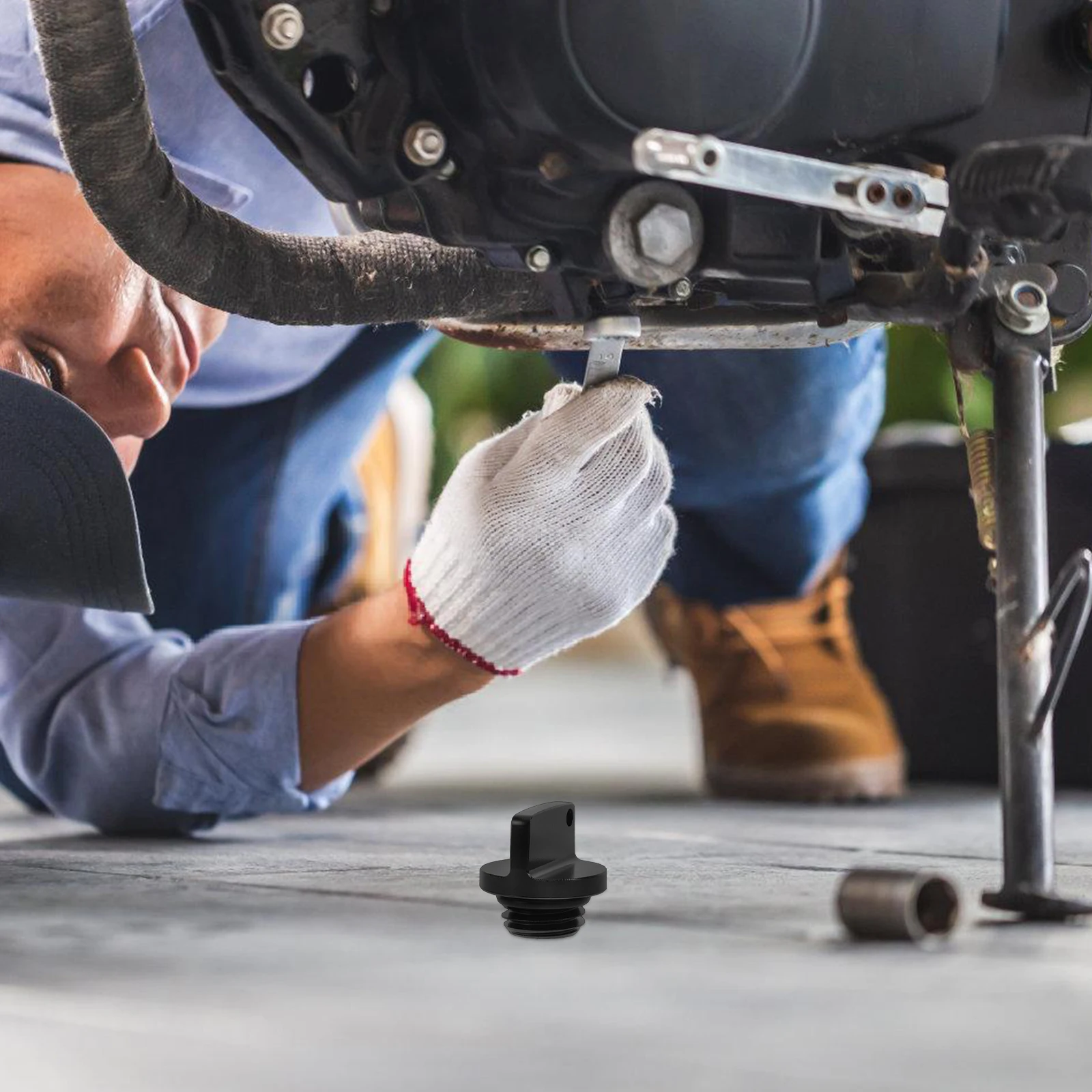 

Engine Oil Replacement Metal Fuel Tank Leak-Proof Durable Aluminium Gas Tank Cover Easy Installation Vehicle Accessory
