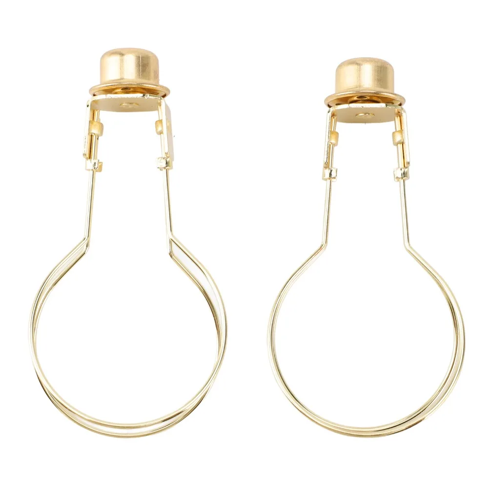 4pcs Durable Iron Bulb Clip Adapter 4.3 x 2.1in Clip On Lampshade Lampshade Harp Holder For Table Lamp