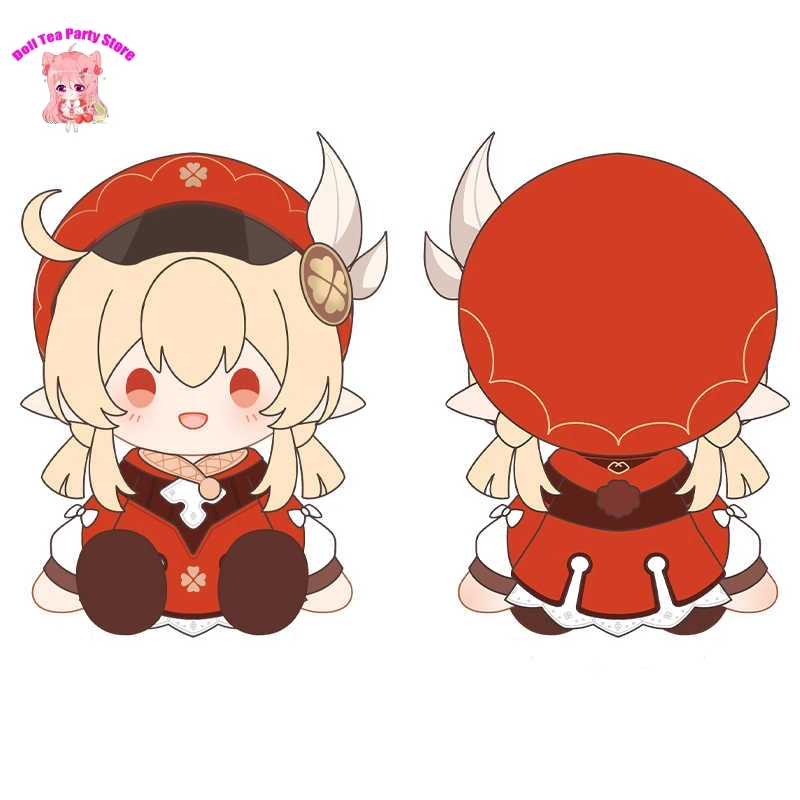 Anime Genshin Impact Klee 40cm postawa siedząca pluszowa lalka ciało element ubioru bawełniana pluszowa poduszka Cosplay zabawki do gier prezent