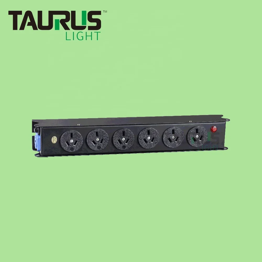 Australia Power Strip 1 Powercon Input Power Distribution Box with 4 Australia Socket Output or 6 Edison Socket Output