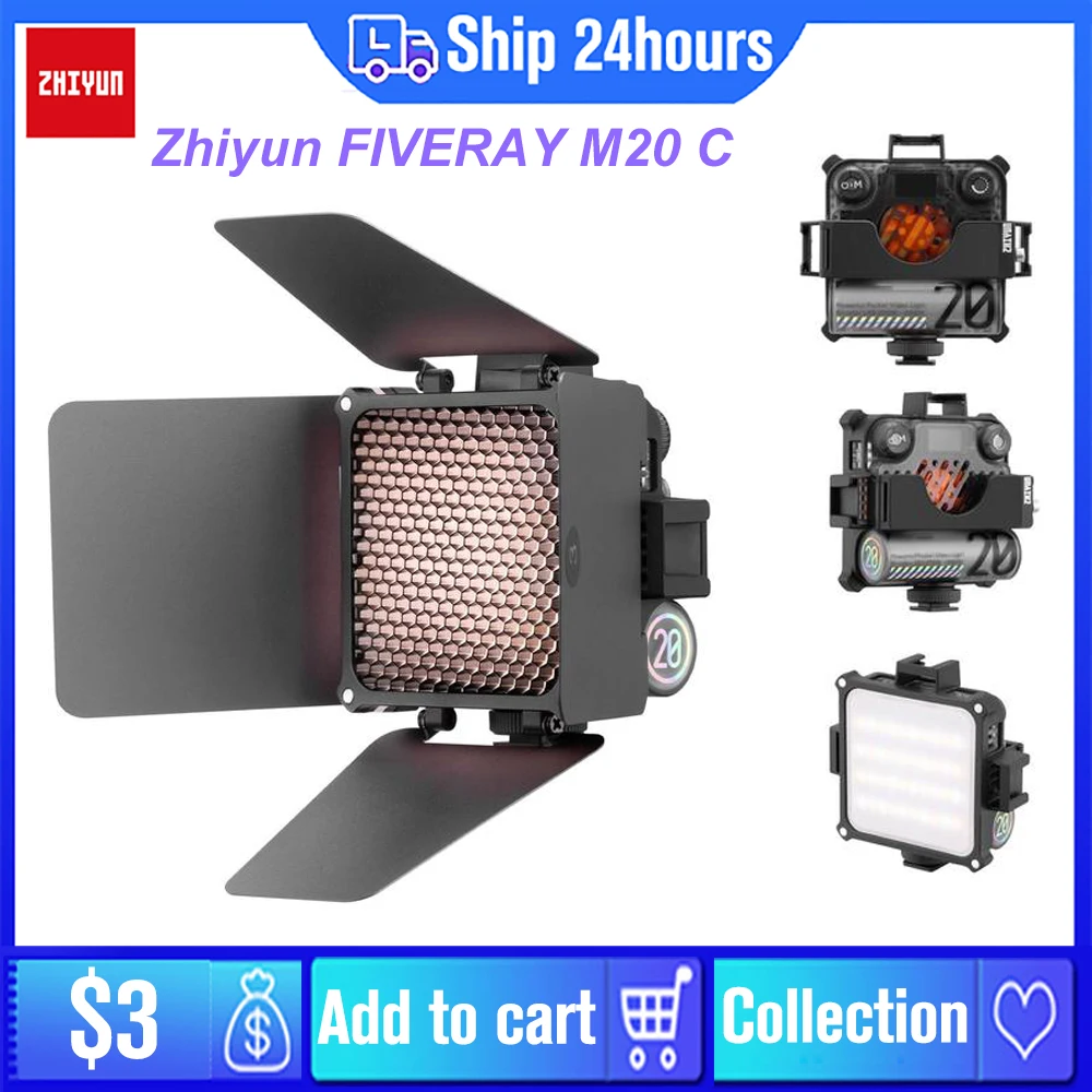 

Zhiyun M20C FIVERAY M20 RGB LED Video Light 20W Bi-color Handheld Photography Lighting Fill Lamp for Photos Studio Video Youtube