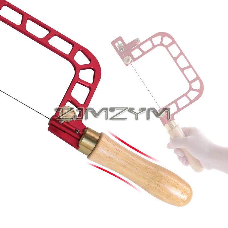 Woodworking Coping Saw Woodworking Drawing Wire Saw Aluminum Alloy Frame Curve Saw with Diamond Wire Wood Accurate Cutting