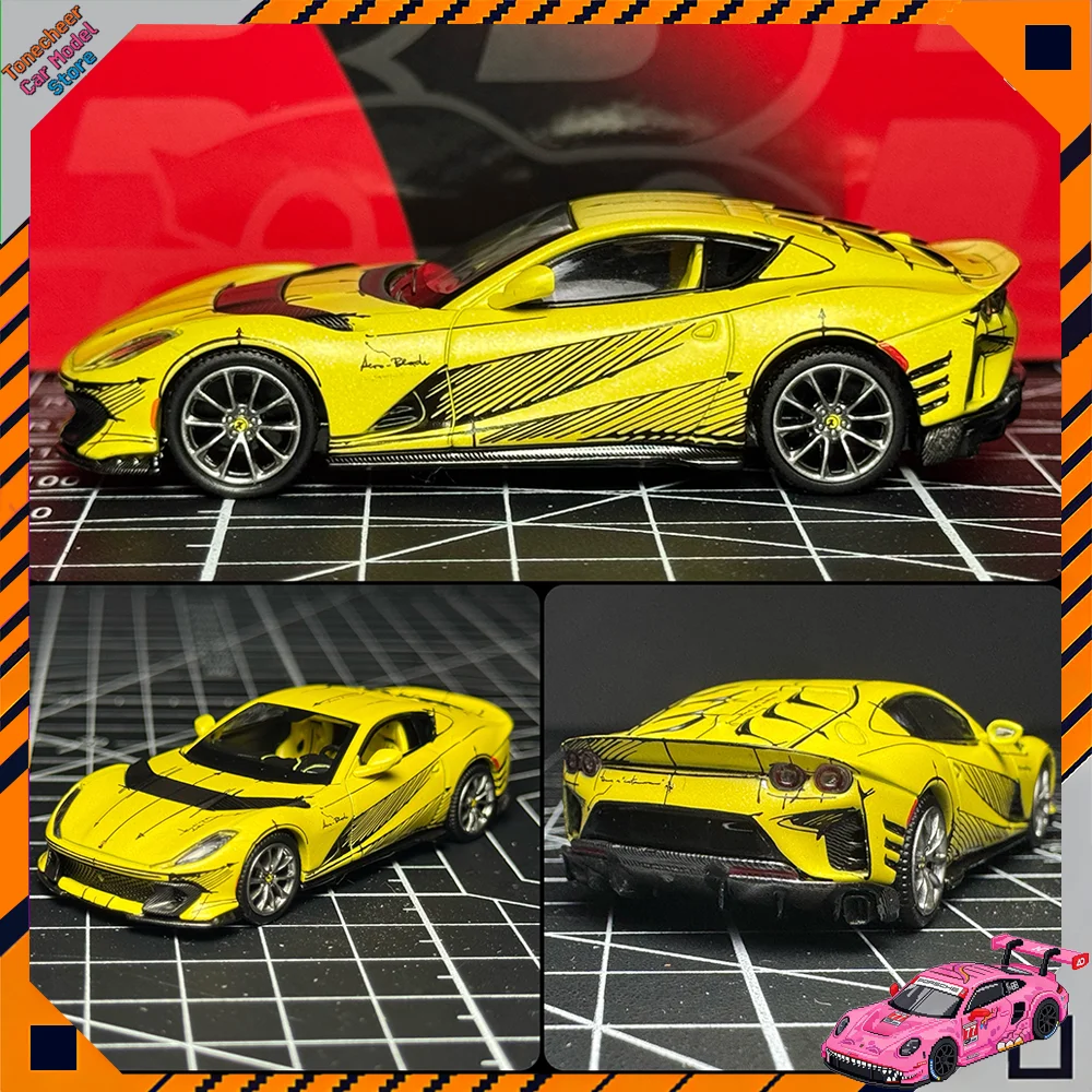 

BBR Model 1:64 Scale Ferrari 812C Competizione Daytona SP3 296 GTB Alloy Car Model Miniature Diecast Collection Ornament Toys