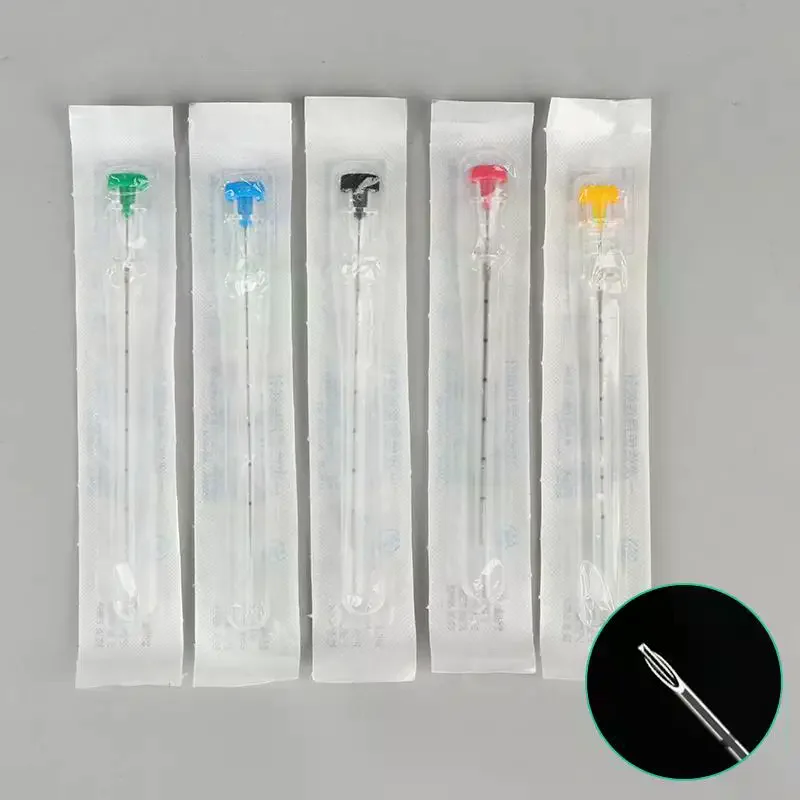 10Pcs Disposable Buried Needles 0.6/0.7/0.8/0.9/1.2MM Chinese Weightloss Acupuncture Points With Scale  Buried Needles