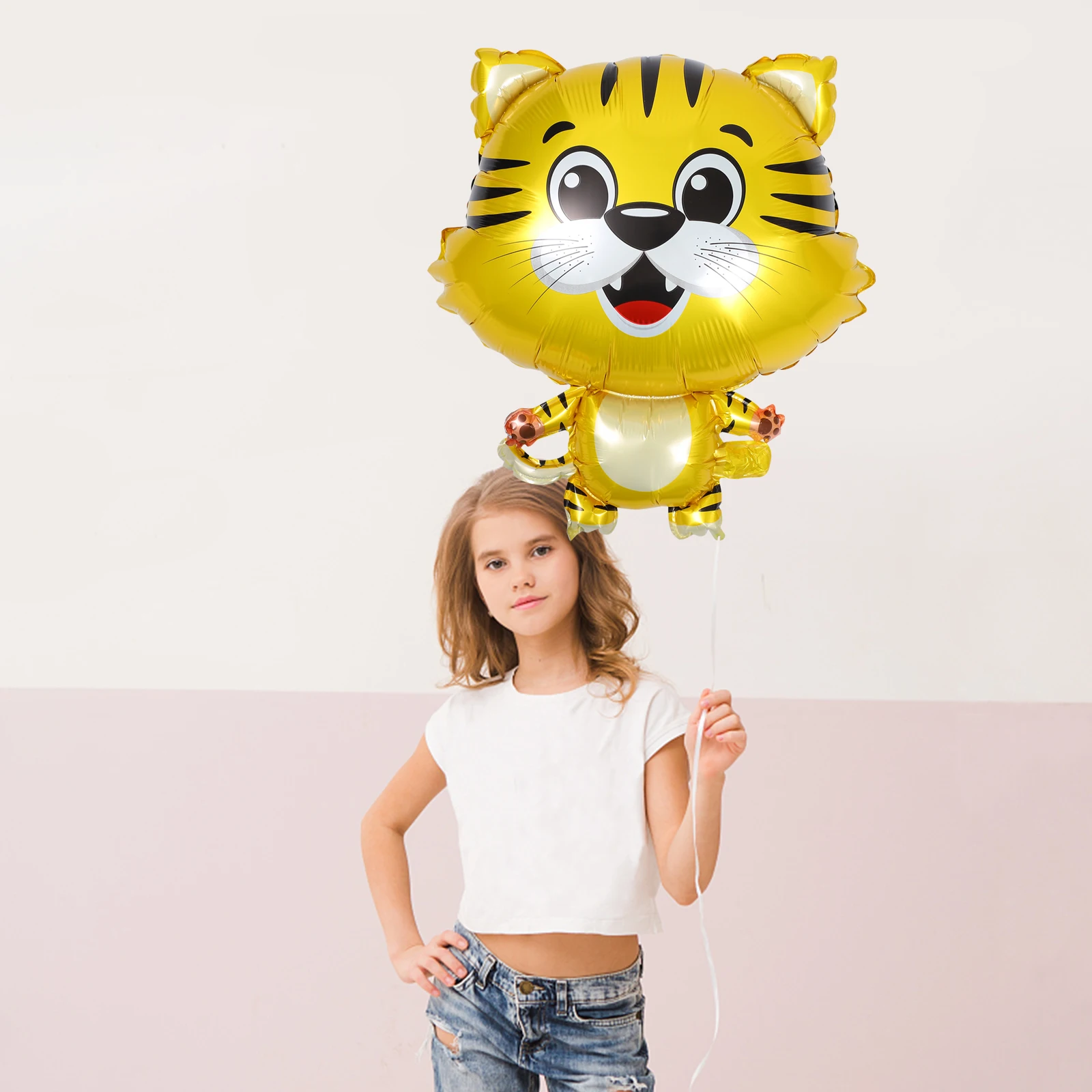 3Pcs Long-Lasting Tiger Pattern Balloons Indoor Outdoor Party Decoration Cartoon Tiger Balloons Forest Party Balloon