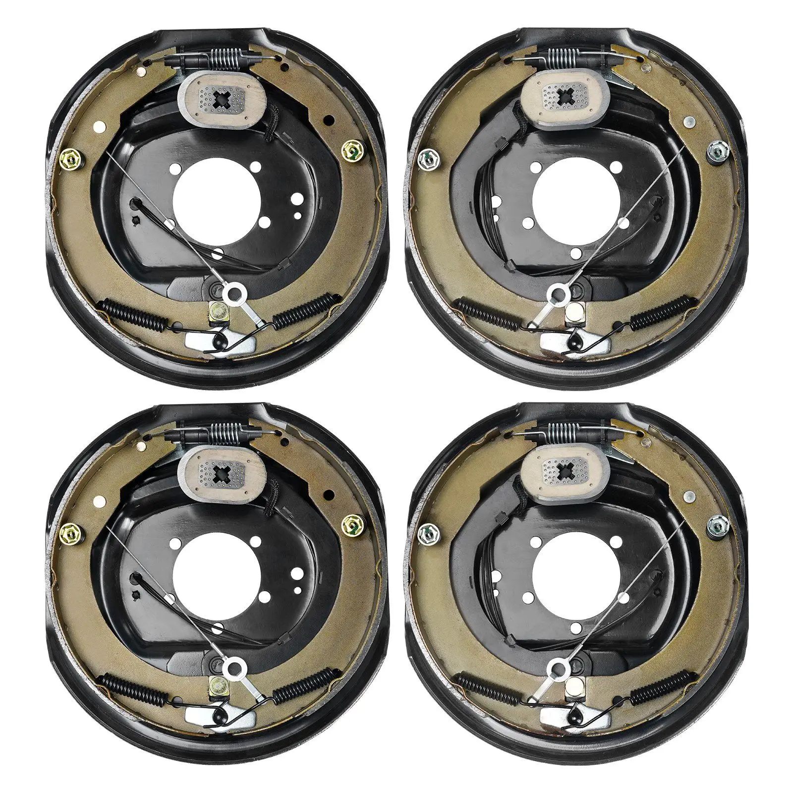 

12x2in 7000lb Self-Adjusting Electric Trailer Brake Kit with 5-Hole Mounting Plates
