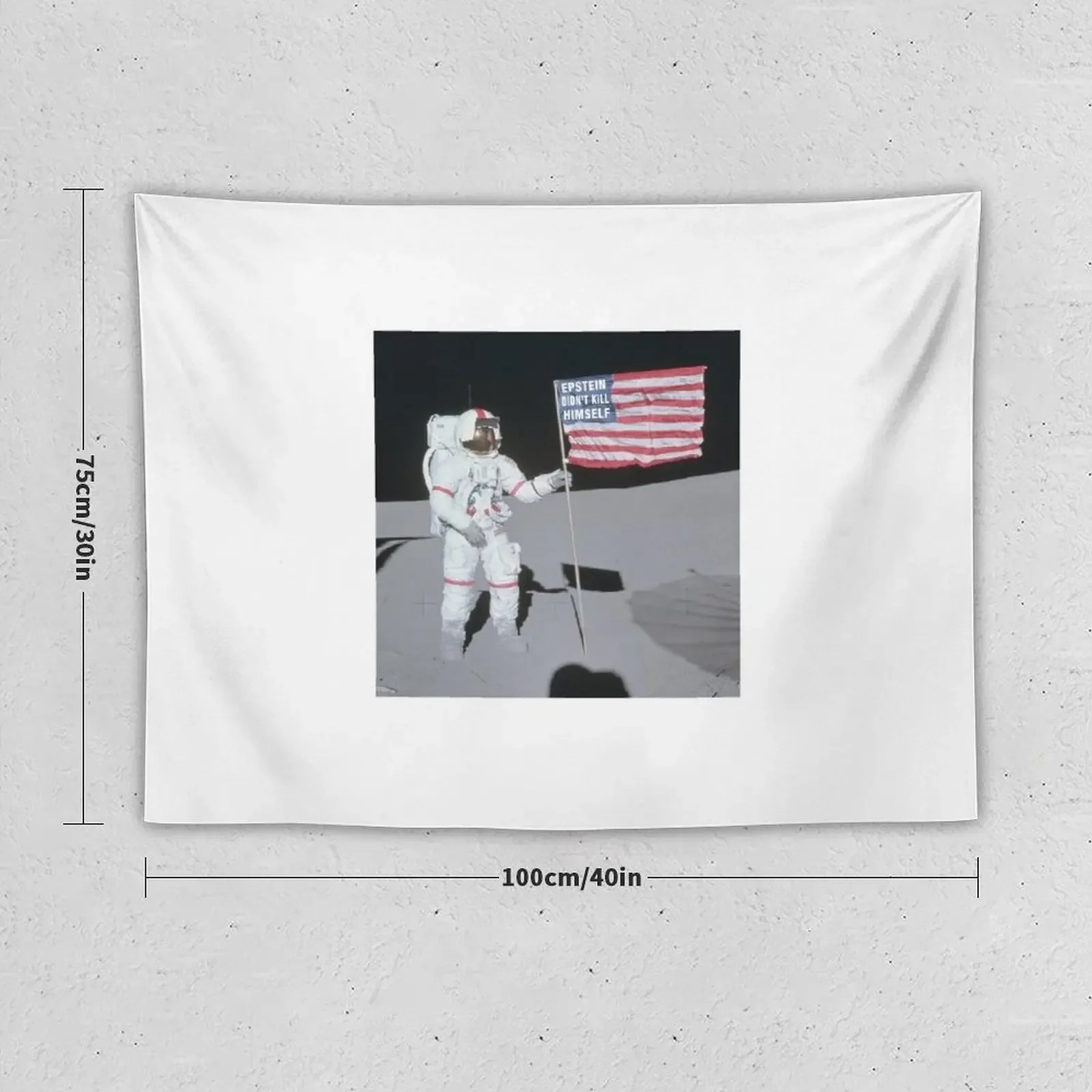 Epstein Didn’t Kill Himself flag on moon Tapestry Decor For Bedroom Decoration Pictures Room Wall Room Decor Aesthetic Tapestry