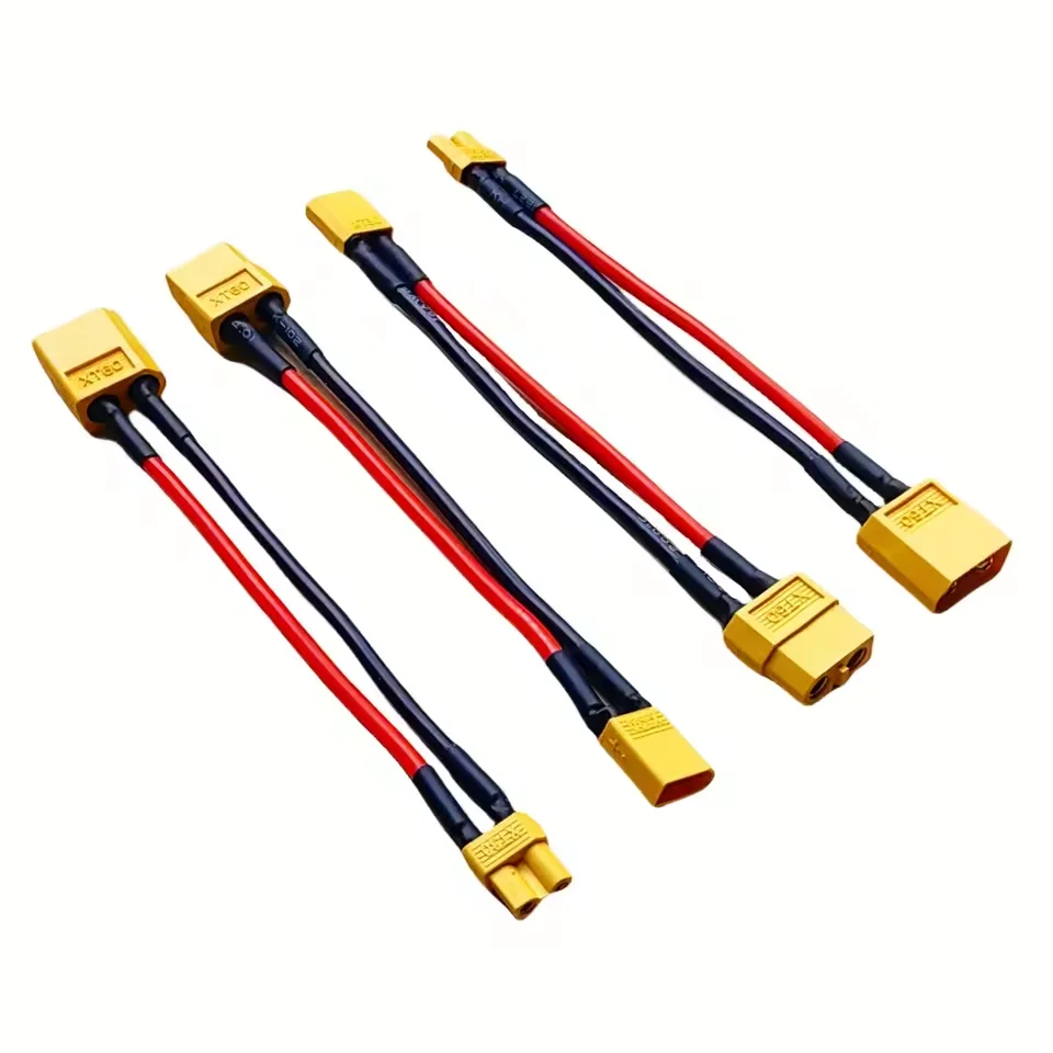 XT60 to XT30 Battery Connector 16AWG Silicone Wire JST to T Plug/ XT60 22AWG Dual Extension For RC Lipo Battery Quadcopter