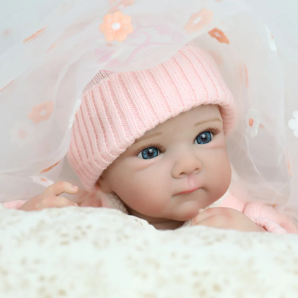 18-Zoll-Reborn-Babypuppe Bettie-Körper aus Silikon-Vinyl mit handgezeichnetem Haar, lebensechte bemalte Haut, sichtbare Adern für Mädchengeschenke