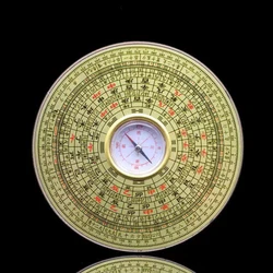 2, 3 inch pure copper small compass, portable pocket mini mountain and river feng shui plate, high-precision decoration