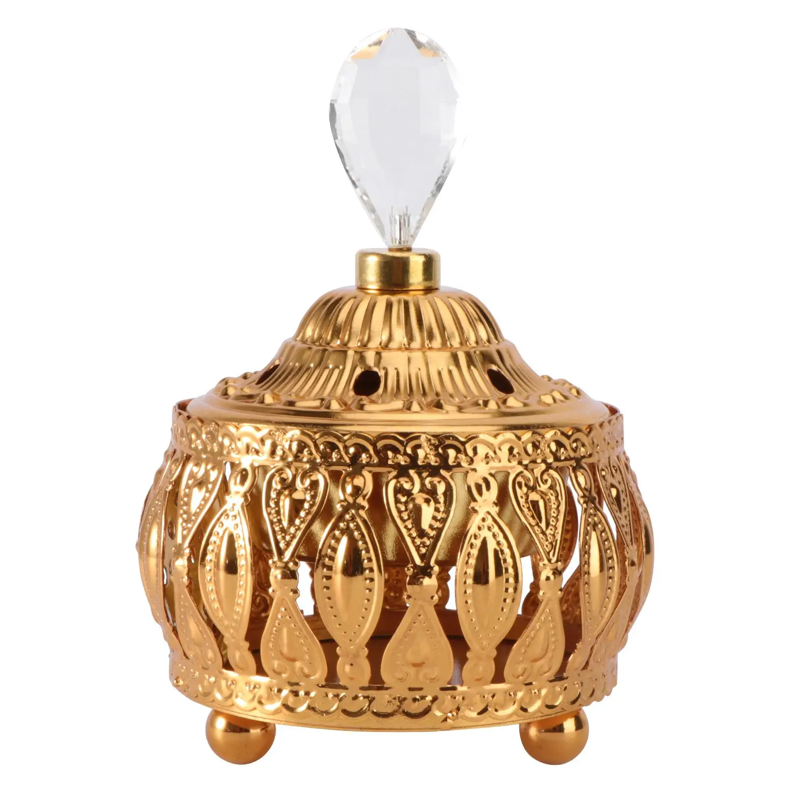 

Incense Burner Metal Carved Censer Aromatherapy Decorative Holder Beautiful Incense Holder Beautiful Practical Hollowed