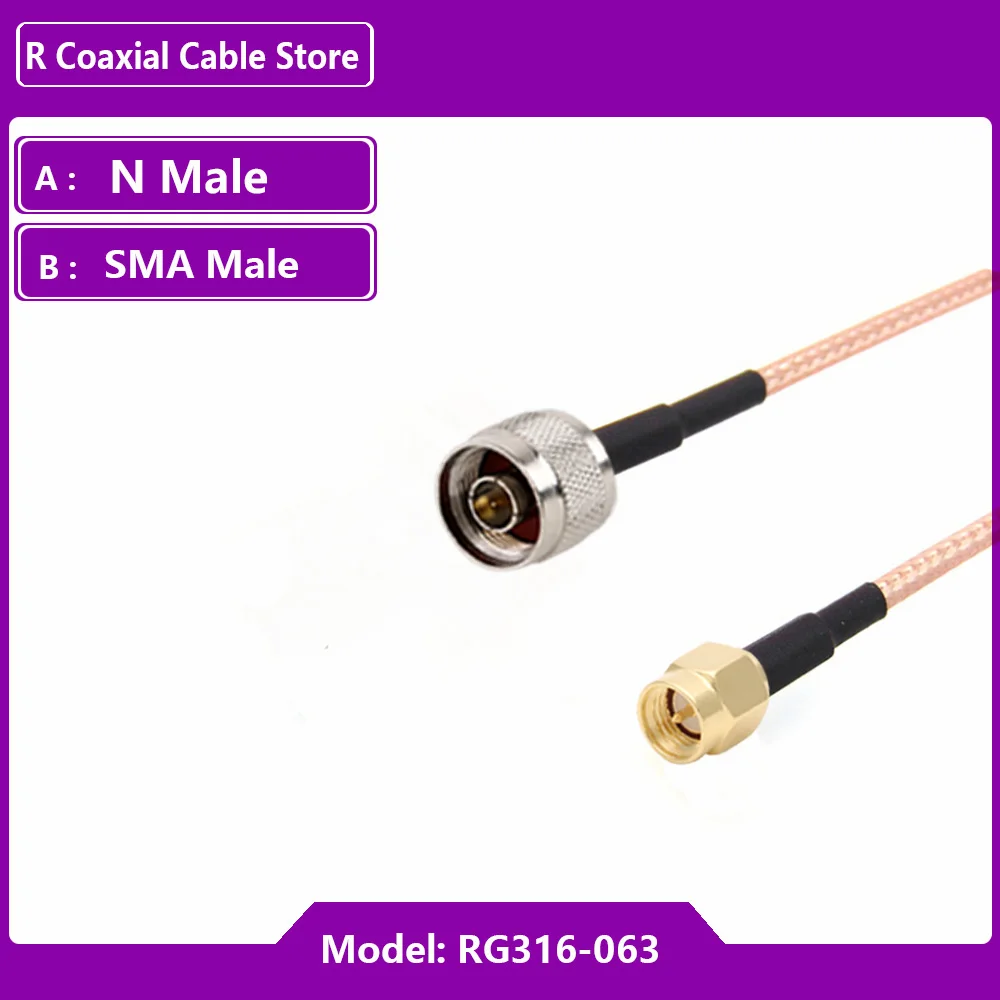 N Male to SMA Male SMA Female Connector RF Coaxial RG316 Cable Extension Splitter Router GPS GPRS Low Loss Wire Connecter