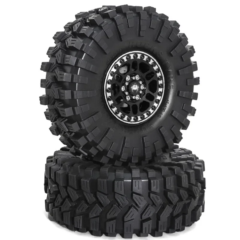 1.9 Inch 120mm Rubber Tires+metal Wheel Hub For 1/10 Rc Crawler Car Trxs Trx4 Trx6 Axial Scx10 90046 Redcat Yikong Rc4wd Rgt