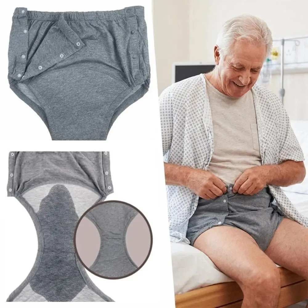 Antibacterial Graphene Adult Diaper Pants Elastic Leak-Proof Incontinence Underwear Breathable Reusable Washable Diaper