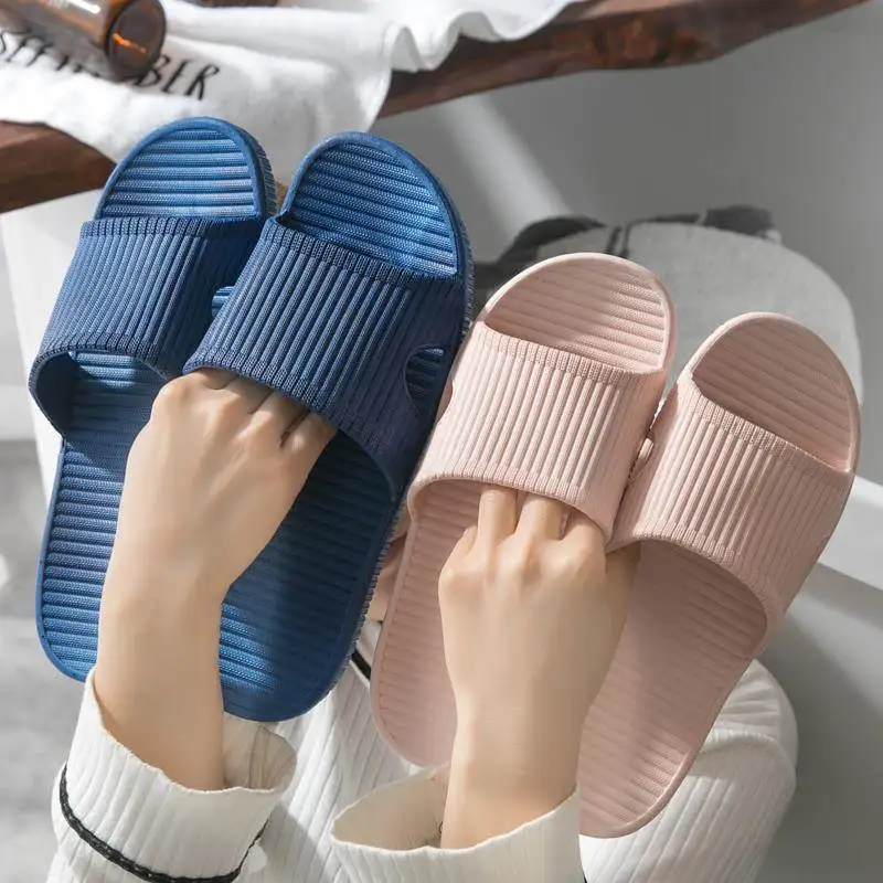 

Домашние тапочки для пар, мягкие, пластиковые, для ванной, нескользящие, женские домашние прохладные сандалии, мужские домашние тапочки