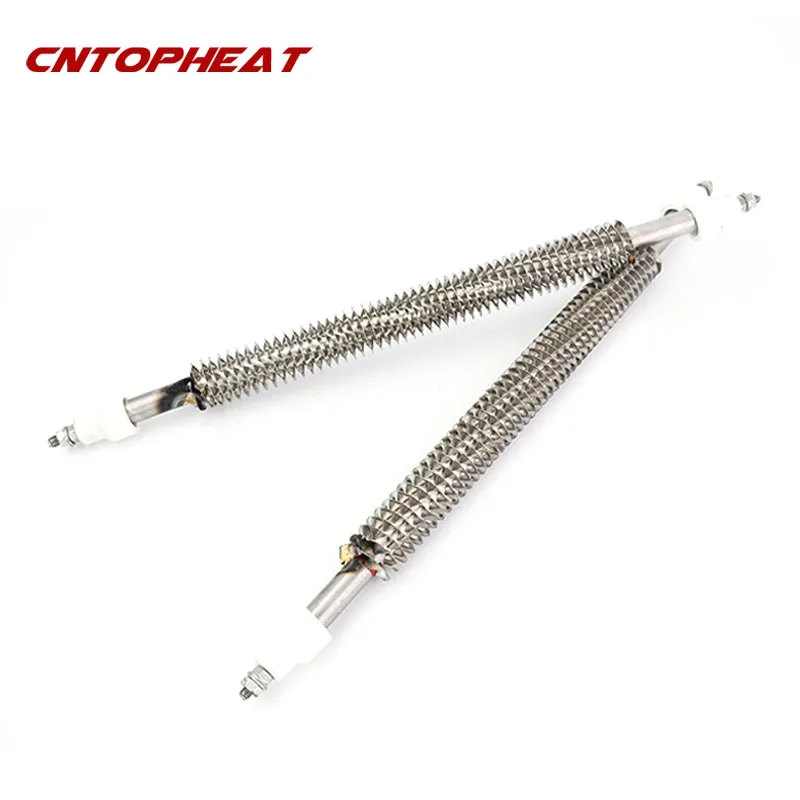 220V 350W Fin Heater Stainless Steel Hot Air Heater Electric Spiral Heating Resistance for Disinfection Cabinet Heating Tube