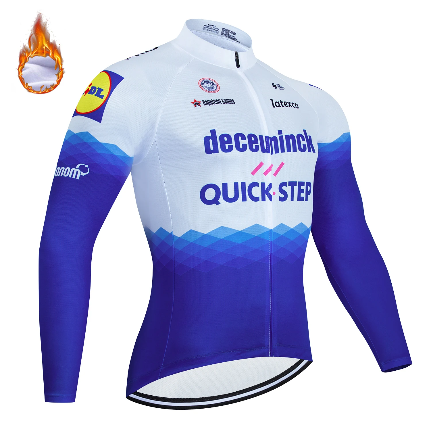 

QUICK STEP 2024 New Bicycle Clothing, Mountain Bike Clothing, Brushed Long sleeved Men's Outdoor Cycling Clothing