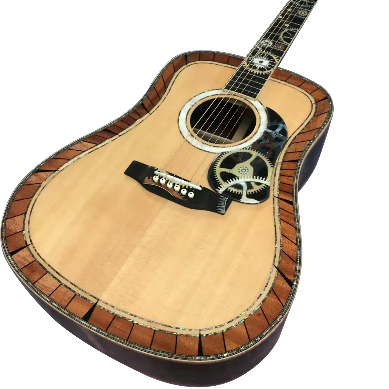 41 D barrel D45 series full abalone bay inlaid black finger acoustic acoustic guitar