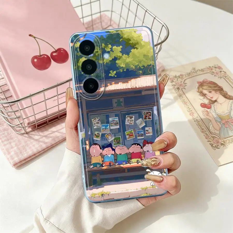 Cute S-Hinchans Crayon Case for Samsung Galaxy A55 A23 A36 A13 A52 A37 A57 A26 A24 A25 A51 A14 A16 Phone Cover A56 A27 A54 A15
