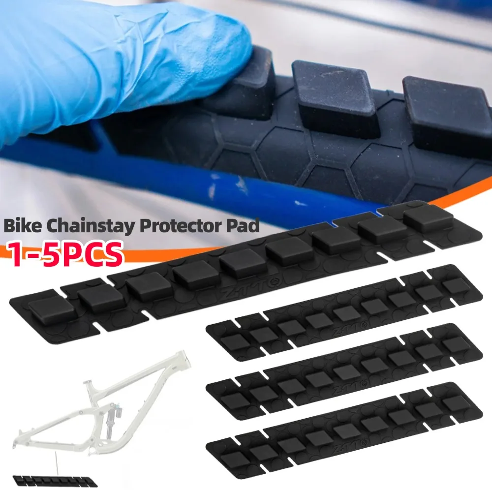 

1-5PCS Silicone Bicycle Chainstay Protector Pad MTB Chain Protection Sticker Anti Scratch Mountain Bicycle Frame Chain Guard