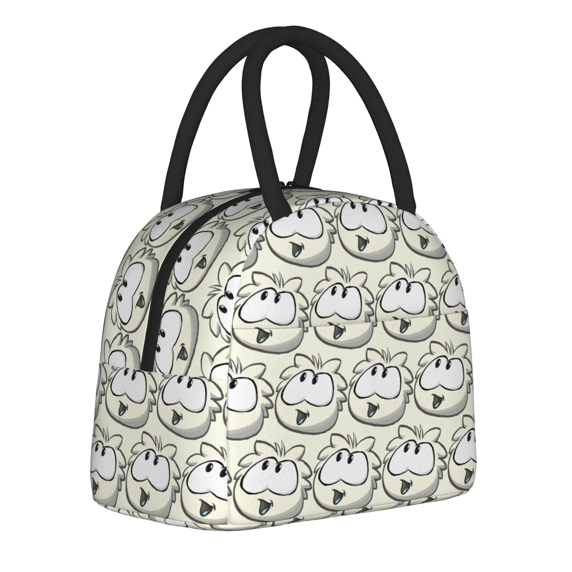 Cute Puffle Club Penguin Insulated Lunch Bags Thermal Bag Reusable,Lunch Container  Leakproof Tote Lunch Box Work  Travel