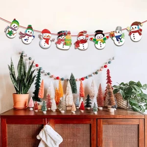 Garland der Weihnachtsflagge für die Heimdekoration, Frohe Weihnachtsdekoration, Weihnachtsbaum -Ornamente, Frohe New Year Geschenke, 2025, 2025 10 Hauptverkaufs -Glücksbaum - №7