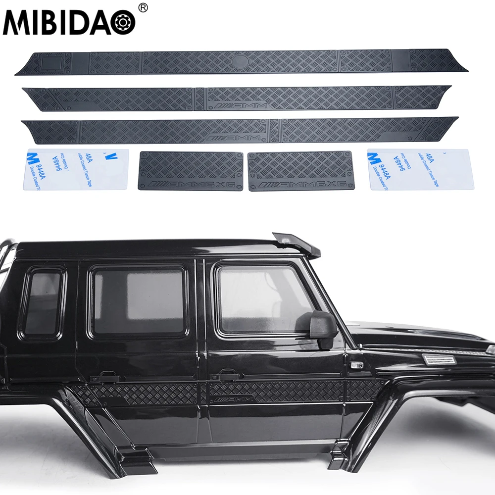 MIBIDAO Stainless Steel Antiskid Plate For 1/10 TRX6 TRX-6 G63 RC Crawler Car Shell DIY Decoration Parts