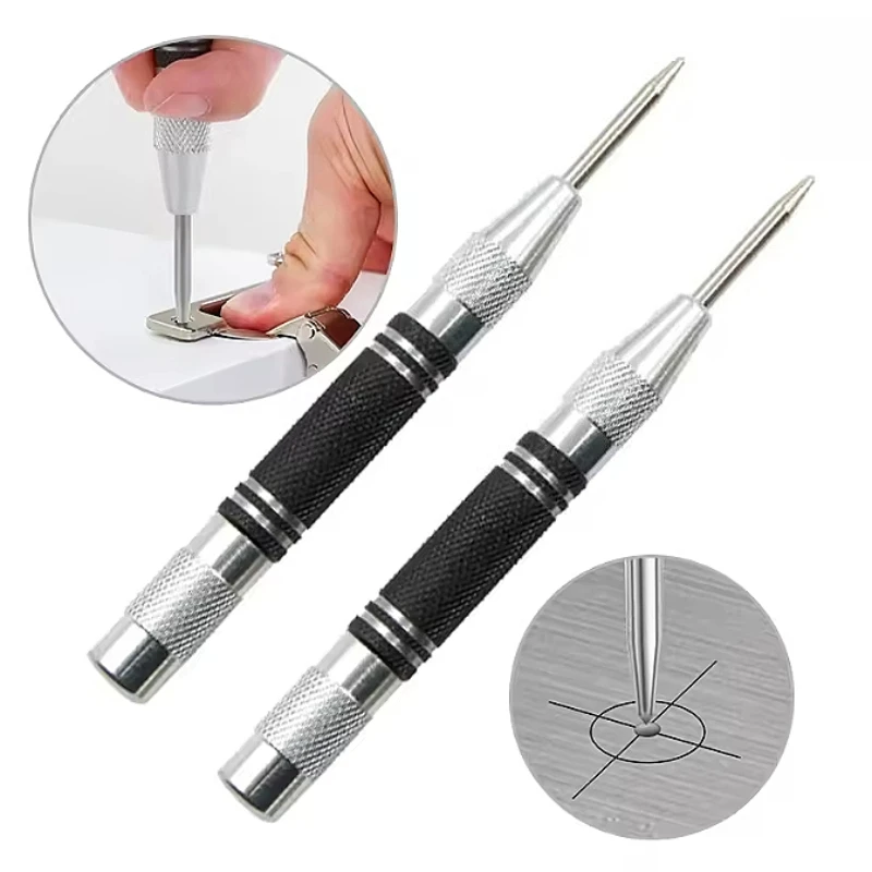 

Black and White Center Punch 128mm Automatic Spring Locator 155mm Glass Striker Punch Positioning Punching Tool Accessories