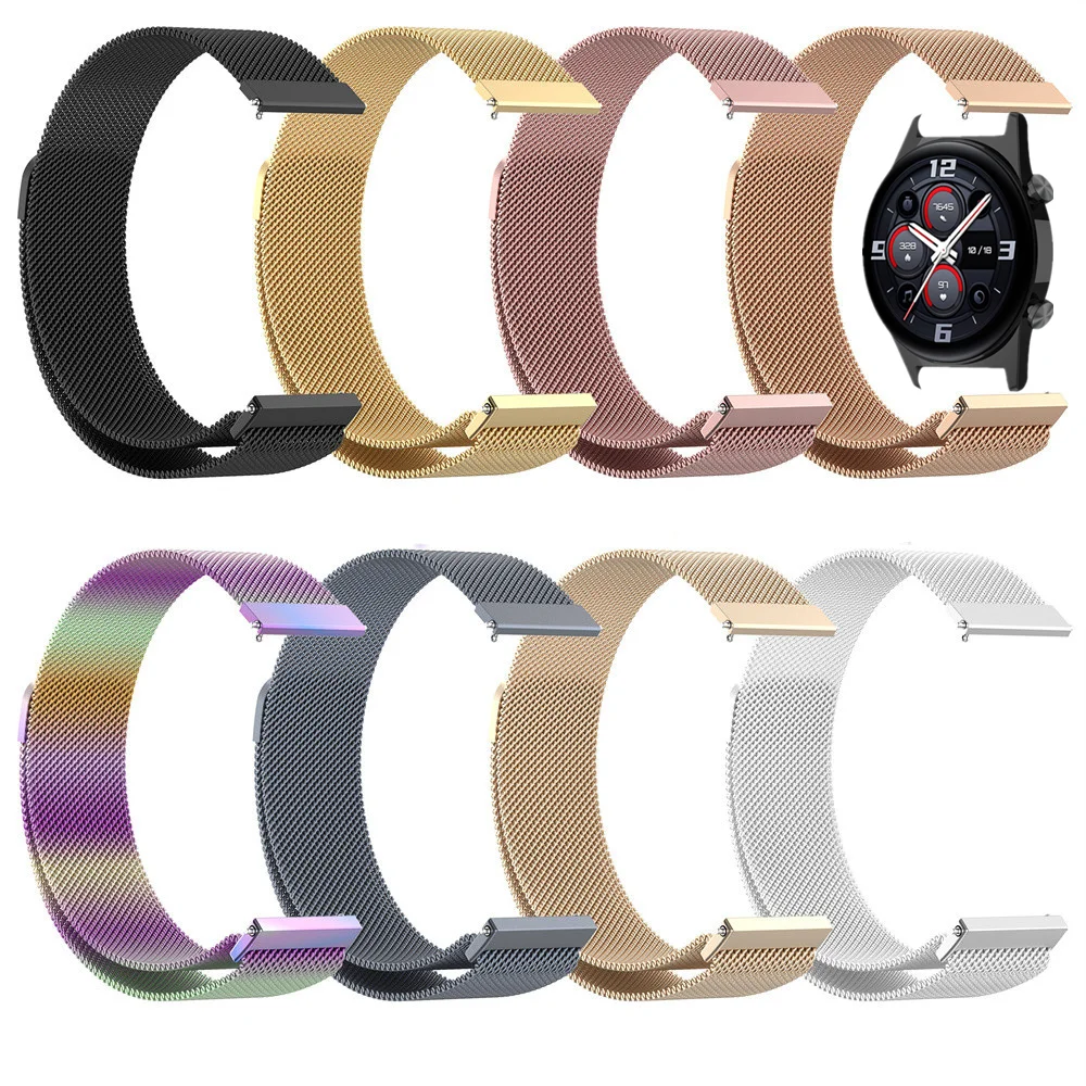 Watchband 22mm  for Huawei Honor Watch GS3  Band Milanese Loop Stainless Steel Magnetic Buckle Sports Bracelet Watch Accessories