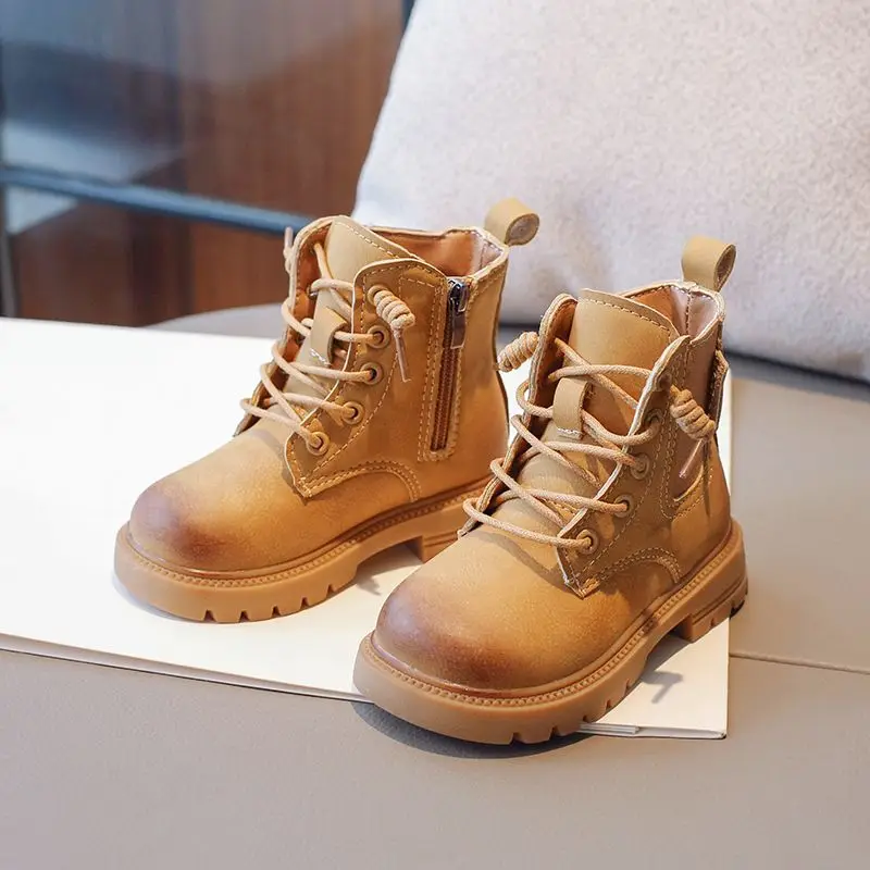 

Kids Boys Girls High Top Desert Western Style Casual Yellow Boots Summer 2026 New Children’s Short Ankle Boots for Outdoor Play