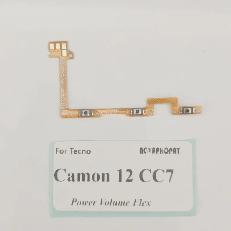 Novaphopat For Tecno Camon 12 CC7 CC7S Power On Off Volume Up Down Ribbon Power Button Flex Cable