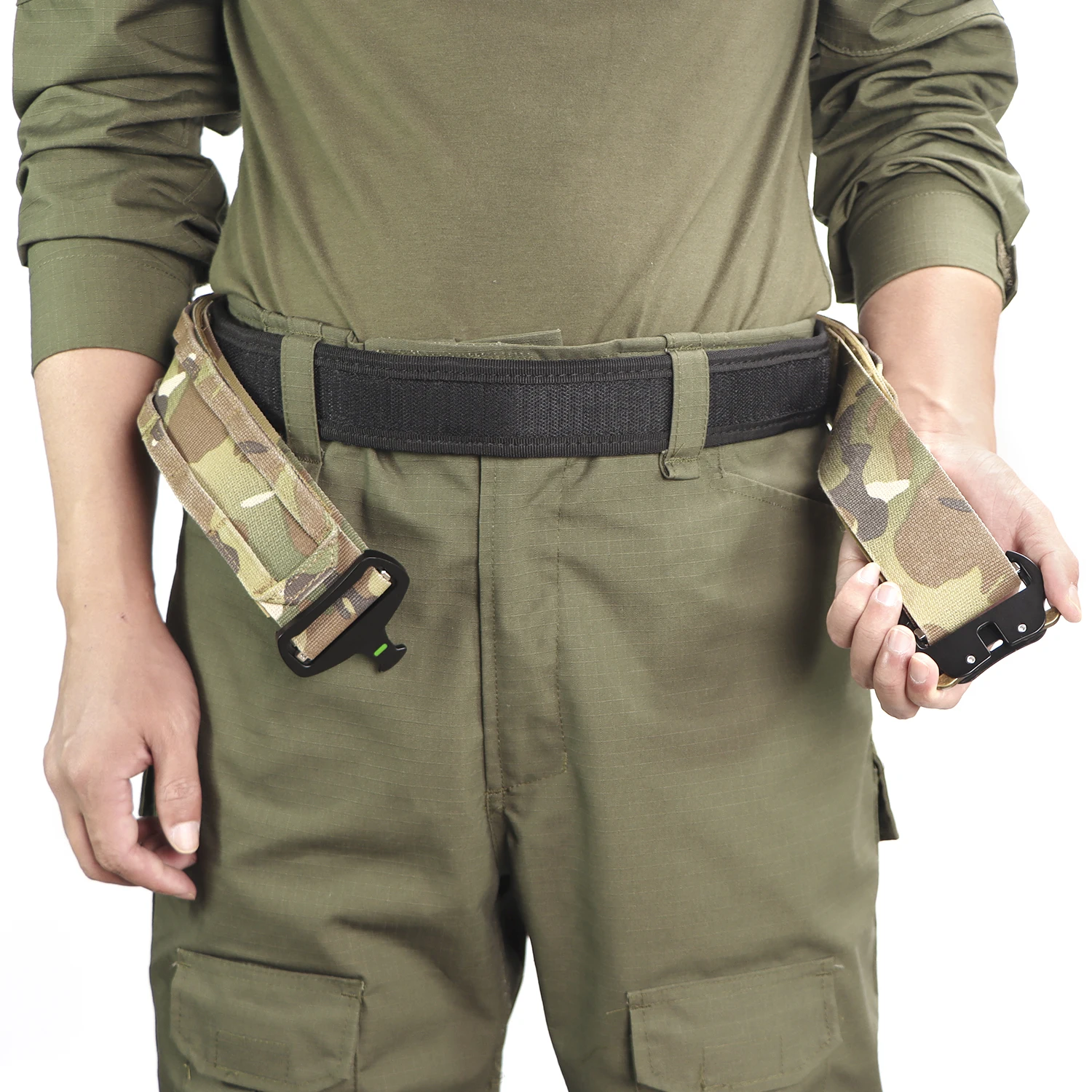 Imagem -05 - Mens Quick Release Laser Molle Cinto Tático Camuflagem Air Gun Combate Cinto Fivela de Metal 2