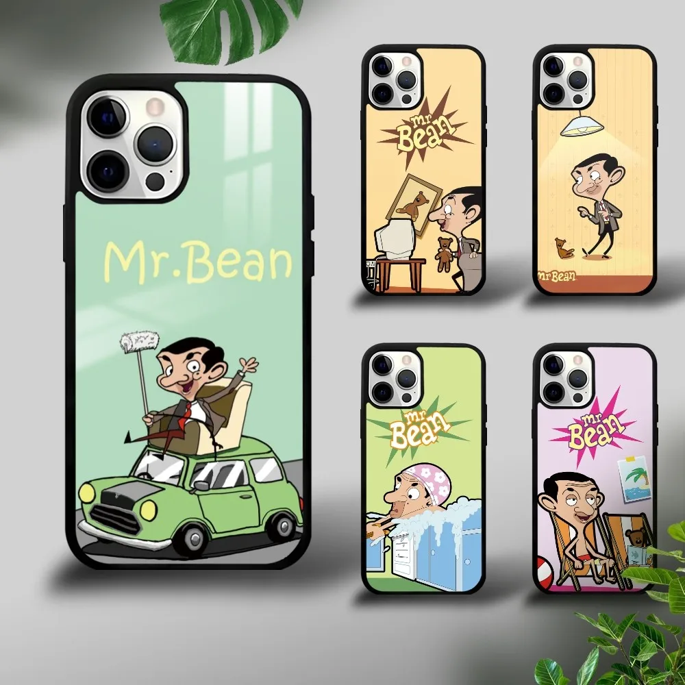 Mr B-Bean Cartoon Funny Phone Case For iPhone 16 15 14 13 12 11 Pro Xs Max Mini Plus Celulares Hard Funda