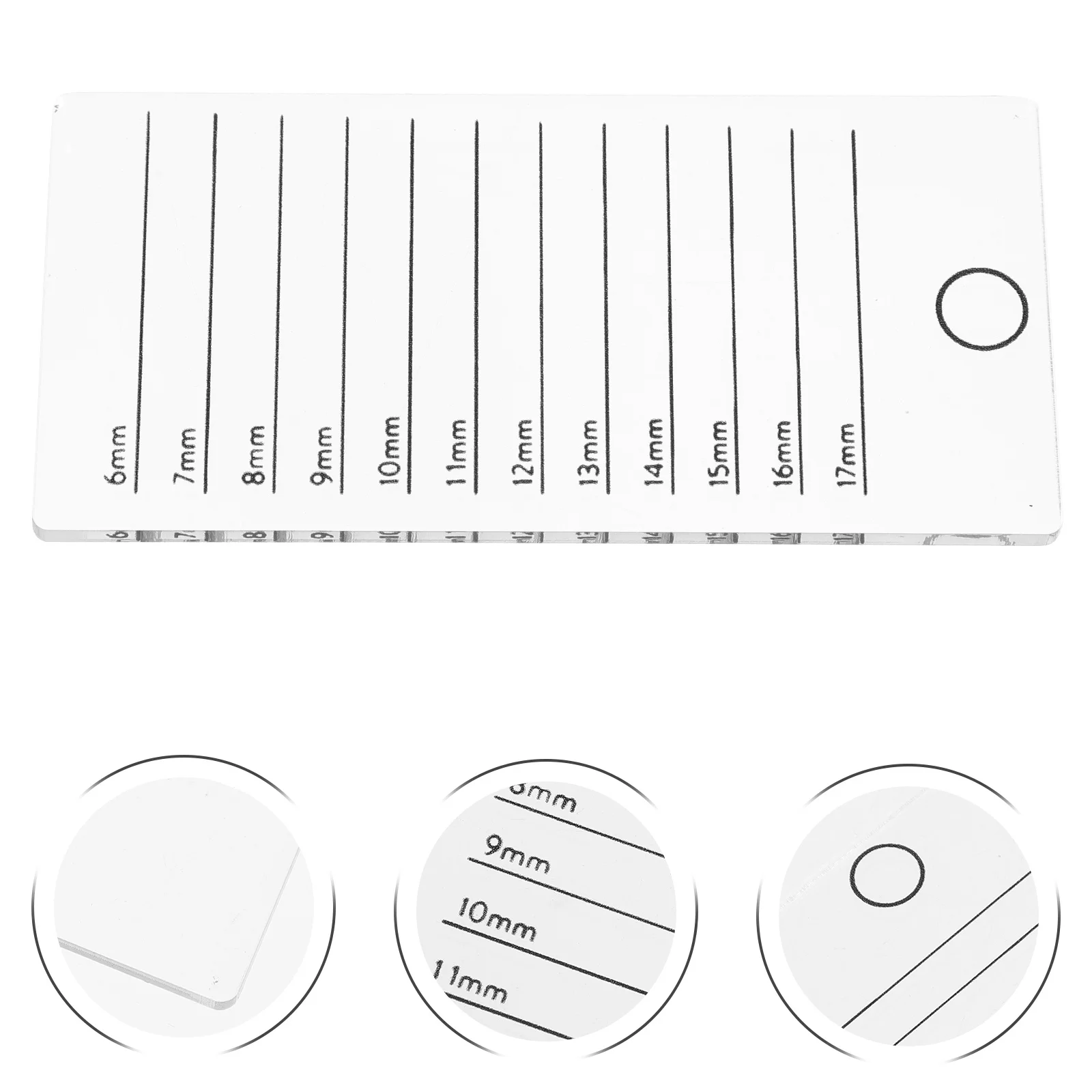 길이 표시가 있는 아크릴 인조 속눈썹 디스플레이 보드, 속눈썹 정리함, 전문가용 필수 속눈썹 연장 트레이