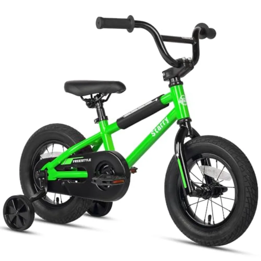 

12 Inch Kids Bike BMX Style Bicycle with Training Wheels Coaster Brake for 2-10 Years Old Toddlers Boys Girls Multiple Colors